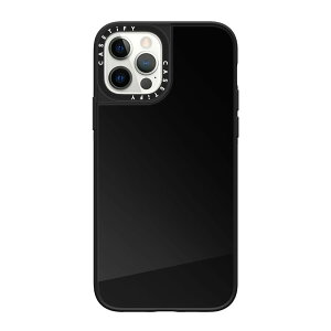 �y�����zCASETiFY iPhone 12Pro MagSafe �Ή� �~���[�P�[�X �ϏՌ� �ی�P�[�X ���C�����X�[�d�ɑΉ� MagSafe �Ή� �u���b�N (�u���b�N�o���p�[)
