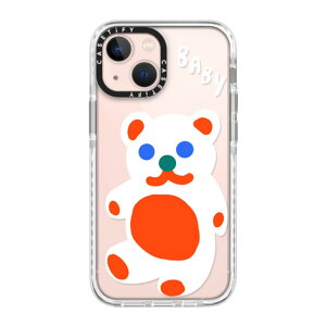 �y�����zCASETiFY iPhone 13Mini �C���p�N�g�P�[�X �N���A �u���b�N �N���A �t���X�g Baby Bear Below 30 Degrees Super Hero xo kisses iPhone�P�[�X iPhone 13Mini �ϏՌ� �ی�P�[�X ����