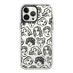�y�����zCASETiFY iPhone 13ProMax �C���p�N�g�P�[�X �N���A �u���b�N �N���A �t���X�g Hipster Frenchie Black Love Space Flowers Black Pug Lift PP-0008 iPhone�P�[�X iPhone 13ProMax �ϏՌ� �ی�P�[�X ����