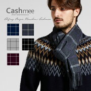 楽天市場 全3色 Cashmee カシミヤ マフラー 100 ウィンドウペン マフラー 3color カシミアマフラー メンズマフラー カシミヤマフラー カシミヤ100 カシミア100 男性 ビジネス シンプル おしゃれ 彼氏 誕生日 プレゼント 贈り物 メンズ Cashmee