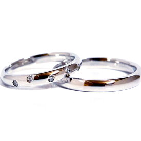 ストレートドット0.07 インサイドシークレットハートペアリングハードプラチナ 2本製作メンズ＆レディースダイヤモンドpt950 pair ring ペアリングマリッジリング結婚指輪