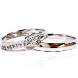 ハードプラチナ ペアリング2本製作 ツイストライン ハーフエタニティー メンズ＆レディースpt950 pair ring　ペアリング マリッジリング 結婚指輪