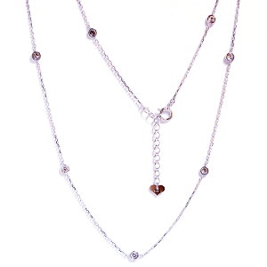 �h�[�i�c�Z�b�g�_�C�������h�X�e�[�V�����l�b�N���X0.45ct K18�z���C�g�S�[���h