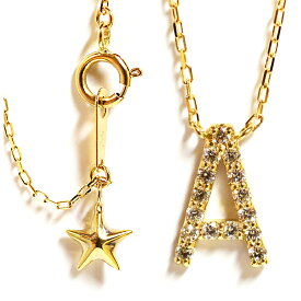 Aダイヤモンド イニシャルペンダント ネックレス pt900/850 プラチナK18YG イエローゴールド A-initial pendant necklace