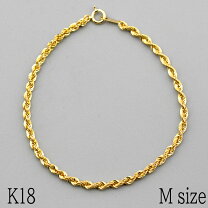 楽天市場】k18 ロープ ブレスレット 16cmの通販