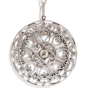 �A���e�B�[�N���[�X���E���h�J���C�h�y���_���g�����O�l�b�N���X�_�C�������h0.08ct30mm�h���[���L���b�`���[K18�z���C�g�S�[���h�C�G���[�S�[���h