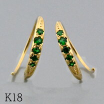 楽天市場】フープピアス k18（種類（宝石）サファイア）（ジュエリー 