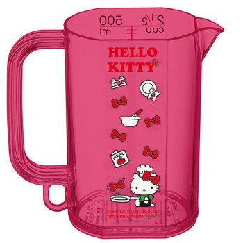 目盛りがハッキリ見やすいメジャーカップ〔500ml〕〔ハローキティ〕