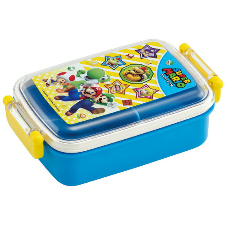楽天市場 抗菌子供用角形お弁当箱450ml スーパーマリオ ２１ Mario 1段 一段 弁当箱 キッズ お弁当箱 幼稚園 ふんわりフタ おかずがつぶれにくい ドーム型 仕切り付き かわいい キャラクター Rbf3anag スケーター スケーター公式ショップ