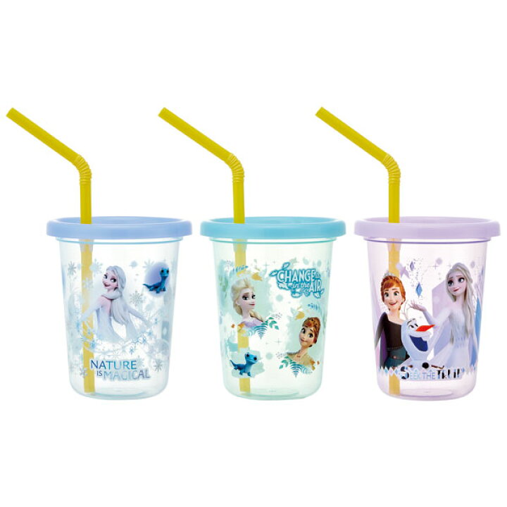 楽天市場 4日 P10倍 ストロー付きタンブラー 230ml 3個セット アナと雪の女王 21 ストローコップ コップ カップ パーティー アウトドア 子ども キッズ フタ付きコップ 食洗機対応 小さめサイズ かわいい アナ雪 エルサ ディズニー Disney スケーター