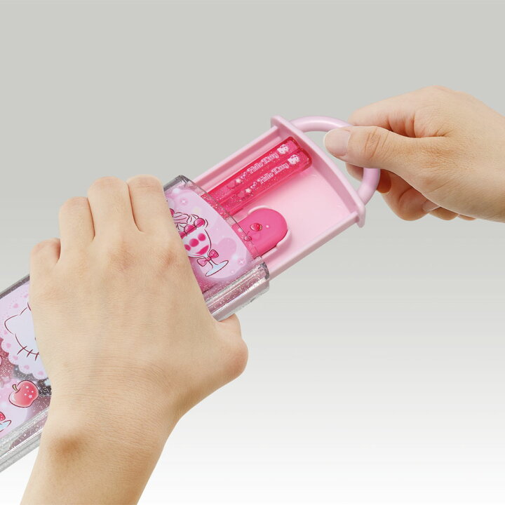 市場 サンリオキャラクター キティちゃん キラキラスウィーツ 抗菌食洗機対応スライド式箸スプーンコンビセット ハローキティ