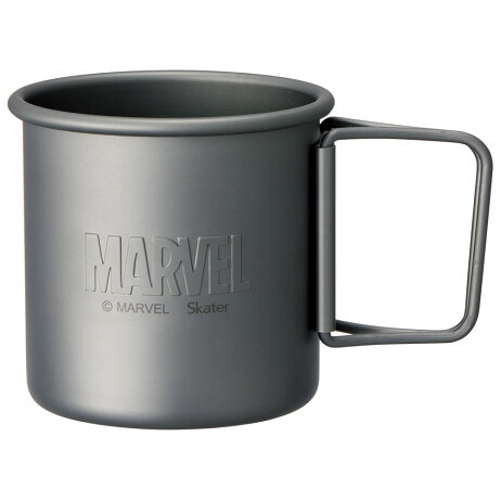 帶折疊手柄的滑板杯 [320ml] ● MARVEL 標誌● // 來自 Kanochikara Outdoor Camp BBQ 假日 Solo Camp 輕量級時尚杯 Marvel Disney Disney //