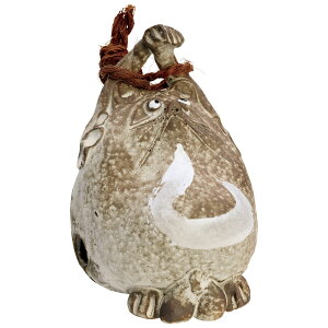 たぬき 土鈴 (信楽焼) 鴻月 しがらきやき しんにょ 陶器 滋賀 焼物 焼き物 置物 狸 タヌキ すず KOSTS1 4973307573866 スケーター