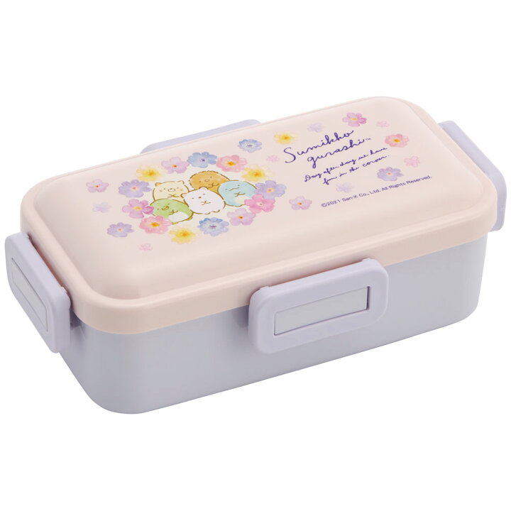 楽天市場 30日 1日 P10倍 抗菌食洗機対応ふわっと弁当箱 530ml すみっコぐらし フラワー 銀イオン Ag 抗菌加工 お弁当箱 弁当 一段 1段 ランチボックス 4点ロック 電子レンジ対応 ふんわりフタ 子供 子ども キャラクター すみっこぐらし スミッコグ スケーター