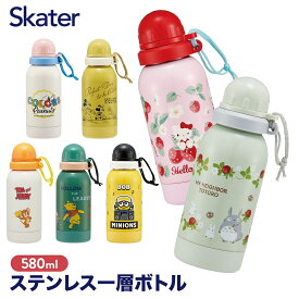 [4日～11日 P10倍]常温用 水筒 580ml ステンレス 常温 マグボトル 軽量 大人 子供 ディズニー スタジオジブリ となりのトトロ スヌーピー キティ ミニオン skater SSSC6【ステンレスボトル 常温ボトル ボトル おしゃれ かわいい 可愛い 軽い マグ エコ 丈夫】