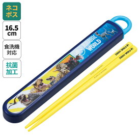 スケーター お箸セット 食洗器対応 箸入れ 抗菌 カトラリー お弁当 箸 skater 子供 箸ケース ABS2AMAG ジュラシックワールド 24年 恐竜 JW 男の子 男子【カトラリーセット カトラリーケース 蓋付き おはしセット 食洗機対応】