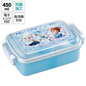 [24日～27日 P10倍]お弁当箱 一段 450ml かわいい キャラクター 食洗機対応 子供 キッズ 仕切り skater スケーター RBF3ANAG アナと雪の女王 24年 アナ雪 ディズニー 女の子 女子【弁当箱 ランチボックス 小学生 幼稚園 食洗機 小さめ 幼児 保育園】