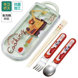 [〜8月11日まで P15倍]# スプーン フォーク セット 子供 ケース 日本製 カトラリーセット プラスチック skater スケーター TACC2AG トミカとトム トミカ トム トミカ＆トム 男の子【トリオセット 食洗機 対応 携帯 箸 お弁当 スプーンセット お箸】