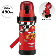 [9月11日〜9月29日 P5倍]スケーター 立体プリント 水筒 キッズ ワンタッチ 直飲み ステンレス 480ml おし…