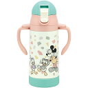 [3月3日〜3月15日 P10倍]保冷 ステンレス ストローマグ 350ml ベビーマグ ベビー 水筒 赤ちゃん マグ ワンタッチ スケーター STWM3N ミッキーマウス ミッキー Mickey 男の子 女の子【トレーニングマグ 子供 ワンプッシュ かわいい ギフト】