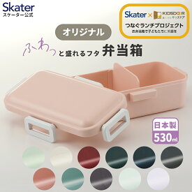 [7月3日〜7月22日 P20]スケーター 弁当箱 530ml 1段 食洗機 レンジ対応 日本製 4点ロック おかずがつぶれにくいドーム型ふた 女子 大人 skater PFLB6AG くすみカラー 無地【レディース ランチボックス お弁当箱 キッズドア 漏れない 食洗機OK】