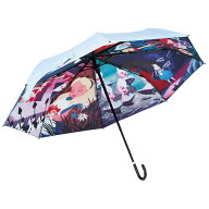 スケーター 日傘 晴雨兼用 傘 UVカット 遮光 遮熱 両面印刷 折りたたみ 55cm skater UBOTBP55 ふしぎの国…