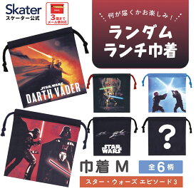 [9月28日〜10月20日 P10倍]スケーター キャラクター ミステリーボックス巾着 単品 Mサイズ KBB21 skater スターウォーズ エピソード3 STAR WARS SW 男性 男子【ブラインド ランチ巾着 ランダム お楽しみ サプライズ】