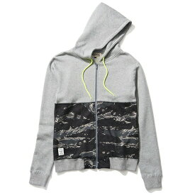 送料無料 ナインルーラーズ NINE RULAZ LINE Chain Camo Zip Up Hoodie パーカー ジップアップ 迷彩 カモフラ グレー