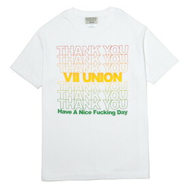 正規取扱店 7UNION 7ユニオン Thank You Tee 半袖 Tシャツ ユニセックス IAVW-026C ホワイト