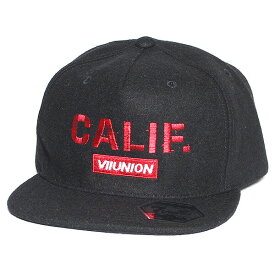 ポイント10倍 正規取扱店 7UNION 7ユニオン 7union Melton Calif Snapback Cap スナップバック キャップ メルトン 帽子 ユニセックス IAVW-123 ブラック