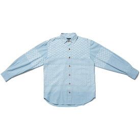 送料無料 NINE RULAZ LINE ナインルーラーズ Afghan Pattern Denim Shirt デニムシャツ NRAW17-023 ウォッシュドインディゴ