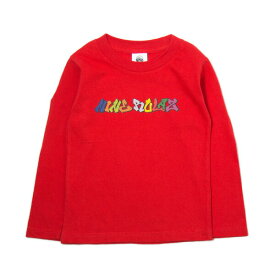 ポイント最大14倍 NINE RULAZ LINE キッズ ナインルーラーズ Kid's Graffiti Logo L/S Tee 長袖 Tシャツ ロンT 子供服 NRKAW17-004 レッド