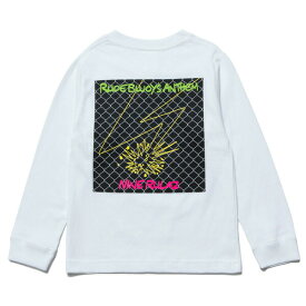 ポイント10倍 NINE RULAZ LINE キッズ ナインルーラーズ Kid's Nah Surrenda L/S Tee 長袖 Tシャツ ロンT 子供服 NRKAW17-006 ホワイト