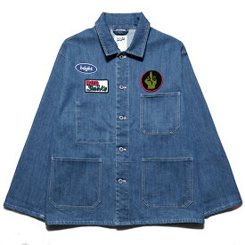 HAIGHT ヘイト ジャケット 送料無料 Patch Denim Coverall (INDIGO) カバーオール ゆったりめ haight アウトドア ワーク メンズ レディース プレゼント ブルー M-XL HTSS-222001