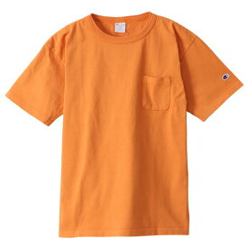 チャンピオン Tシャツ アメリカ製 CHAMPION メンズ レディース 半袖 ティーシャツ ポケT 無地 tシャツ T-1011 人気 おしゃれ ブランド おすすめ 春 夏 秋 冬 オールシーズン ユニセックス プレゼント ダルオレンジ C5-V305