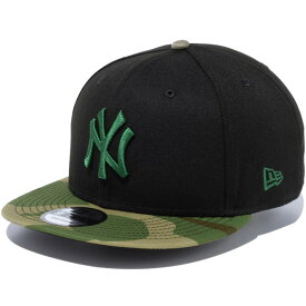 正規取扱店 ニューエラ キャップ メンズ レディース NEWERA 9FIFTY ニューヨーク・ヤンキース スナップバックキャップ 帽子 CAP プレゼント ブラック/ホリーリーフ/ウッドランドカモバイザー ワンサイズ 13562090