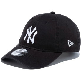 ニューエラ キャップ 9TWENTY NEW ERA CAP ローキャップ メンズ レディース 帽子 ニューヨーク・ヤンキース MLB メジャーリーグ クロスストラップ ウォッシュドコットン ベースボールキャップ 人気 おしゃれ かわいい ブラック 13562183