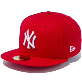 ポイント2倍 正規取扱店 ニューエラ キャップ メンズ レディース 送料無料 NEW ERA 59FIFTY ニューヨーク・ヤンキース 帽子 CAP メジャーリーグ プレゼント スカーレット/ホワイト 13562234