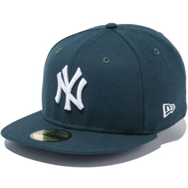 ポイント最大6倍 正規取扱店 ニューエラ キャップ メンズ レディース 送料無料 NEW ERA 59FIFTY ニューヨークヤンキース CAP 帽子 メジャーリーグ プレゼント ダークグリーン ホワイト 13562239