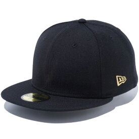 正規取扱店 ニューエラ キャップ 送料無料 NEW ERA 59FIFTY ニューエラキャップ 無地 帽子 ユニセックス ブラック ゴールドフラッグ 55.8cm-63.5cm 13562267