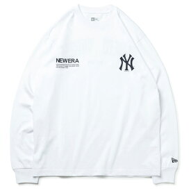 正規取扱店 ニューエラ キャップ 送料無料 NEW ERA 長袖 コットン Tシャツ MLB Apparel ニューヨーク・ヤンキース レギュラーフィット メンズ レディース ホワイト S-XXL 13755419