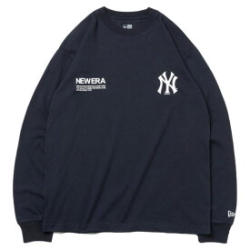 正規取扱店 ニューエラ キャップ 送料無料 NEW ERA 長袖 コットン Tシャツ MLB Apparel ニューヨーク・ヤンキース レギュラーフィット メンズ レディース ネイビー S-XXL 13755420