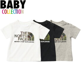 ポイント2倍 ノースフェイス ベビー ショートスリーブカモロゴティー 送料無料 THE NORTH FACE Baby S/S Camo Logo Tee オーガニックコットン Tシャツ UVケア 速乾 男の子 女の子 ギフト 誕生日 プレゼント 全3色 90サイズ NTB32359