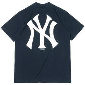 正規取扱店 ニューエラ キャップ ゴルフ 送料無料 NEW ERA 半袖 ミッドネック Tシャツ New York Yankees ニューヨーク・ヤンキース 鹿の子編みの生地 通気性 メンズ レディース ネイビー S-XXL 13516919