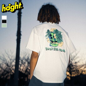 ヘイト Tシャツ HAIGHT HIROTTON ヒロットン SMOKERS CLUB TEE メンズ tシャツ 半袖 ティーシャツ 半袖tシャツ おしゃれ かっこいい ブランド 正規品 オーバーサイズ 大きい サイズ ビッグtシャツ 厚手 ユニセックス オールシーズン 夏 HTHR-241011