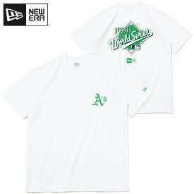 ニューエラ Tシャツ NEW ERA 半袖 コットン Tシャツ MLB Apparel World Series オークランド アスレチックス ニューエラtシャツ ウェア メンズ スポーツ おしゃれ かっこいい 人気 ブランド 正規品 レギュラーフィット ユニセックス 夏 ホワイト 14121891