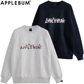 アップルバム スウェット APPLEBUM 9 PLAYERS CREW SWEAT メンズ レディース コラボ MLB メジャーリーグ グッズ グレー トレーナー スエット 長袖 裏毛 ブランド おしゃれ かっこいい 人気 春 秋 冬 大きい サイズ 正規品 ユニセックス ML2410402