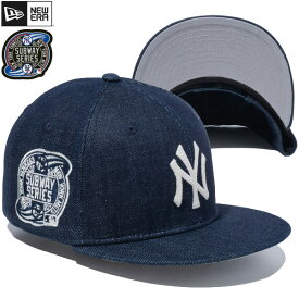 ニューエラ キャップ ヤンキース 59FIFTY NEW ERA CAP ニューヨーク・ヤンキース Subway Series デニム サイドパッチ 帽子 ベースボールキャップ メンズ ユニセックス 大きい 小さい サイズ 深め 国内正規 オールシーズン ウォッシュドデニム 14109879