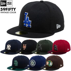 ポイント最大9倍 ニューエラ キャップ NEW ERA CAP 59FIFTY ベースボールキャップ メンズ レディース 帽子 LA NY MLB ドジャース ヤンキース メジャーリーグ ブランド おしゃれ かっこいい 人気 ニューエラー 大きい 小さい サイズ 正規品 ユニセックス Vintage Color