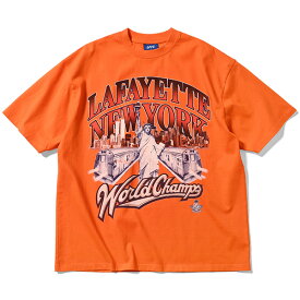 LFYT ラファイエット Tシャツ WORLD CHAMPS TEE TYPE-7 VINTAGE EDITION メンズ レディース ヴィンテージTシャツ 黒 ブラック おしゃれ かっこいい おすすめ 人気 ブランド LAFAYETTE エルエフワイティー 正規品 ユニセックス オールシーズン LS240102